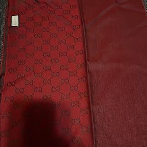 Red gucci scarf!! Never worn! I have the receipt!
